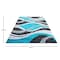 Flash Furniture Turquoise 5' x 7' Ripple Patterned Indoor Area Rug OKR-RG1109-57-TQ-GG - alternate 7